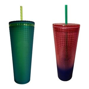 Two New Starbucks 24oz Cold Tumblers